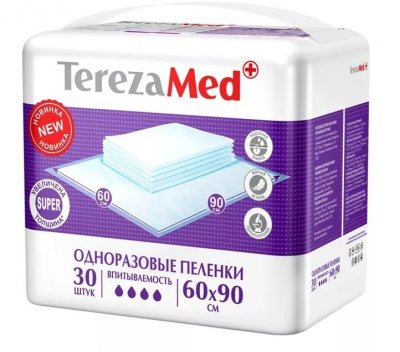 Купить terezamed (терезамед), пеленки одноразовые супер 60х90см 30 шт в Семенове