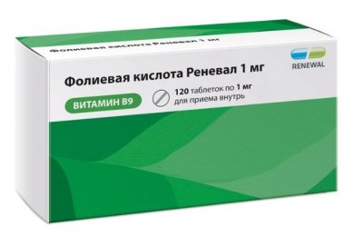 Купить фолиевая кислота реневал, таблетки 1мг, 120 шт в Семенове