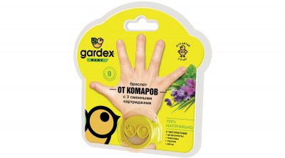 Купить gardex (гардекс) baby браслет от комаров с двух лет 1 шт (сменный картридж 3 шт) в Семенове