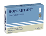 Купить норбактин, таблетки, покрытые пленочной оболочкой 400мг, 20 шт в Семенове