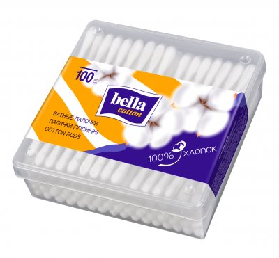 Купить bella cotton (белла) ватные палочки в квадратной упаковке 100 шт в Семенове