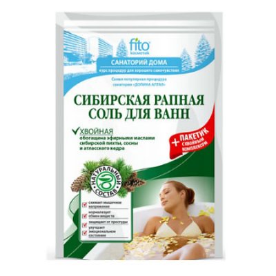 Купить фитокосметик санаторий дома соль для ванн сибирская рапная хвойная, 530г в Семенове
