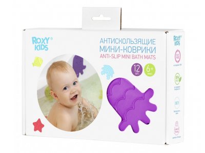 Купить roxy-kids (рокси-кидс) мини-коврики детские для ванной противоскользящие, 12 шт в Семенове