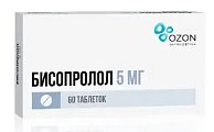 Купить бисопролол, таблетки, покрытые пленочной оболочкой 5мг, 60 шт в Семенове