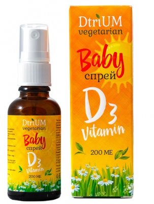 Купить витамин д3 200ме, спрей для детей масляный, флакон 30мл бад в Семенове