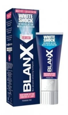Купить бланкс (blanx) зубная паста white shock отбеливающая со светодиодной крышкой (активатор), 50мл в Семенове
