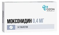 Купить моксонидин, таблетки, покрытые пленочной оболочкой 0,4мг, 14 шт в Семенове