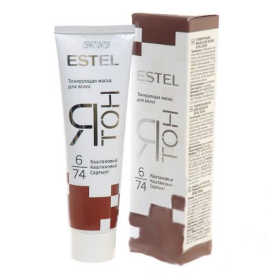 Купить estel (эстель) маска для волос тонирующая ятон 60мл тон 6/74 каштановый в Семенове