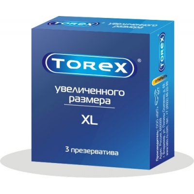 Купить torex (торекс) презервативы увеличенного размера xl 3шт в Семенове