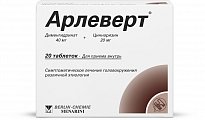 Купить арлеверт, таблетки 40мг+20мг, 20 шт в Семенове