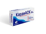 Купить кардиаск, таблетки кишечнорастворимые, покрытые пленочной оболочкой 50мг, 30 шт в Семенове