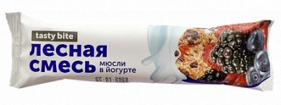 Купить мюсли tasty bite (тэсти байт) батончик в йогурте лесная смесь, 30г бад в Семенове
