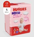 Купить huggies (хаггис) трусики-подгузники 4 для девочек 9-14кг 17шт в Семенове