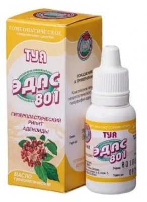 Купить эдас-801 туя масло для местного применения гомеопатическое, 15мл в Семенове