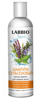 Купить labbio (лаббио) шампунь сульсеновый против перхоти для жирных волос, 250мл в Семенове
