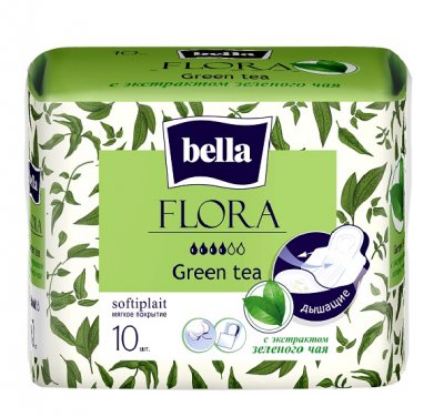 Купить bella (белла) прокладки flora с экстрактом зеленого чая 10 шт в Семенове
