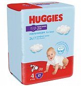 Купить huggies (хаггис) подгузники-трусики для мальчиков 4 9-14кг 17шт в Семенове