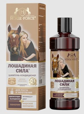 Купить лошадиная сила (horse force) шампунь-кондиционер с коллагеном и ланолином, 500мл в Семенове