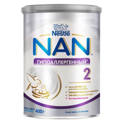 Купить nan optipro 2 (нан) гипоаллергенная молочная смесь с 6 месяцев, 400г в Семенове