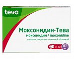 Купить моксонидин-тева, таблетки покрытые пленочной оболочкой 0,2мг, 30 шт в Семенове