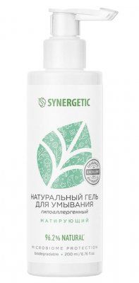 Купить synergetic (синергетик) гель для умывания натуральный матирующий, 200 мл в Семенове