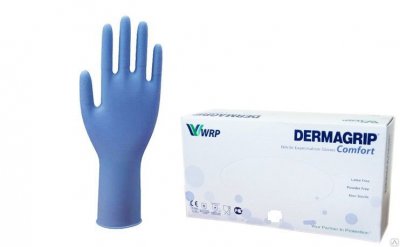 Купить перчатки dermagrip comfort смотр.нестер. нитрил. н/оп. р.l №100 пар (wrp, малайзия) в Семенове