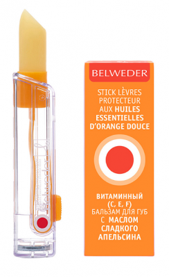 Купить belweder (бельведер) бальзам для губ с маслом сладкого апельсина и витамином с 4г в Семенове