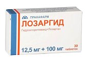 Купить лозаргид, таблетки, покрытые пленочной оболочкой 12,5мг+100мг, 30 шт в Семенове