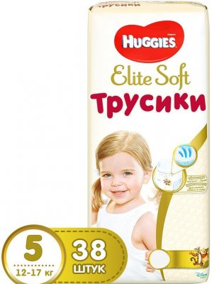 Купить huggies (хаггис) трусики elitesoft 5, 12-17кг 38 шт в Семенове