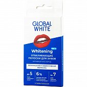 Купить глобал вайт (global white) полоски для зубов отбеливающие активный кислород 2 шт в Семенове