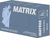 Купить перчатки matrix смотровые нитриловые нестерильные неопудренные текстурированные, размер l, 50 пар, голубые в Семенове