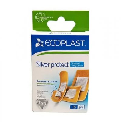 Купить ecoplast silver protect набор тканевых пластырей, 16 шт в Семенове