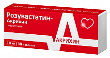 Купить розувастатин-акрихин, таблетки, покрытые пленочной оболочкой 10мг, 30 шт в Семенове