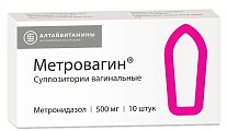 Купить метровагин, суппозитории вагинальные 500мг, 10 шт в Семенове