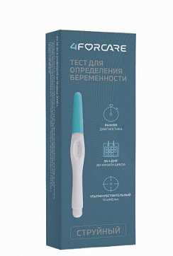 Тест на беременность ультрачувствительный струйный 4FORCARE,1 шт
