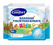 Купить смарт комфорт (smart comfort kids) бумага туалетная влажная для детей с экстрактом ромашки, 42 шт в Семенове