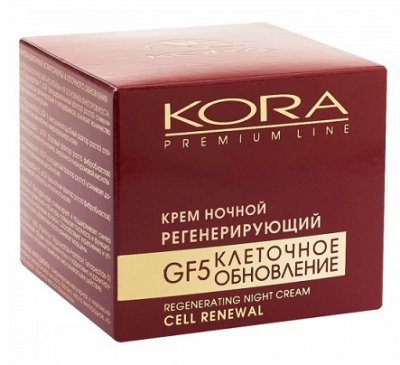 Купить kora (кора) премиум крем для лица и шеи ночной регенерирующий 50мл в Семенове