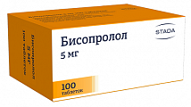 Купить бисопролол, таблетки покрытые пленочной оболочкой 5 мг, 100 шт в Семенове