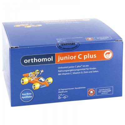 Купить orthomol junior c plus (ортомол джуниор с плюс), таблетки жевательные, 30 шт со вкусом лесные ягоды бад в Семенове
