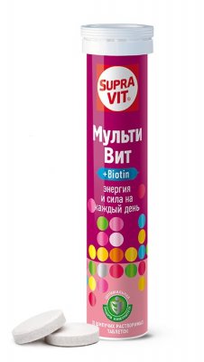 Купить supravit (суправит) мульти вит, таблетки шипучие, 20 шт бад в Семенове