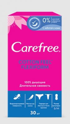 Купить carefree (кэфри) прокладки ежедневные флекси форм воздухопроницаемые 30шт в Семенове