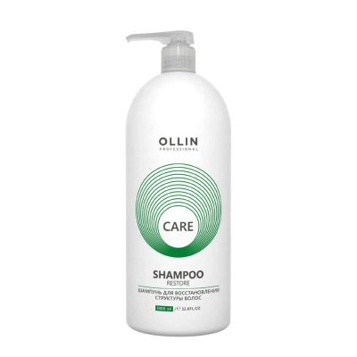 Купить ollin prof care (оллин) шампунь для восстановления структуры волос, 1000мл в Семенове