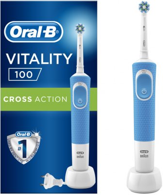 Купить oral-b (орал-би) электрическая зубная щетка oral-b vitality d1004131 crossaction blue в Семенове
