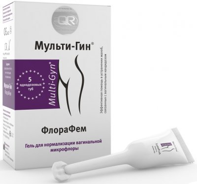 Купить мульти-гин флорафем, гель для нормализации вагинальной микрофлоры 5мл, 5 шт в Семенове