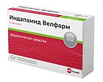 Купить индапамид-велфарм, таблетки, покрытые пленочной оболочкой 2,5мг, 30 шт в Семенове