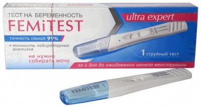 Купить тест для определения беременности femitest (фемитест) ультра эксперт струйный, 1 шт в Семенове
