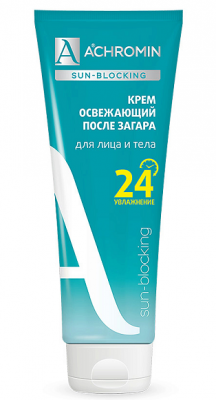 Купить achromin sun blocking (ахромин) крем для лица и тела после загара увлажняющий и освежающий 24 часа 250мл в Семенове