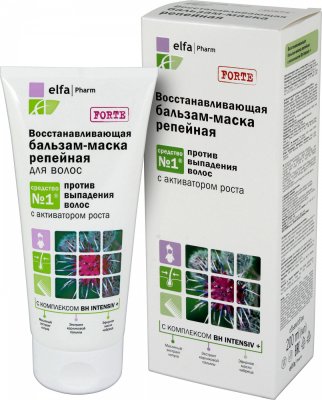 Купить elfa pharm (эльфа фарм) бальзам-маска репейная восставливающая против выпадения волос, 200мл в Семенове