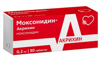 Купить моксонидин-акрихин, таблетки, покрытые пленочной оболочкой 0,2мг, 30 шт в Семенове