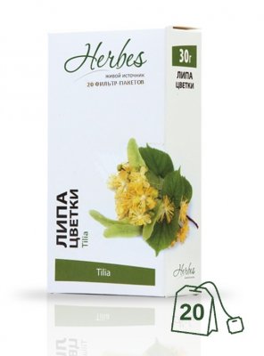 Купить липа цветки herbes (хербес), фильтр-пакеты 1,5г, 20 шт бад в Семенове